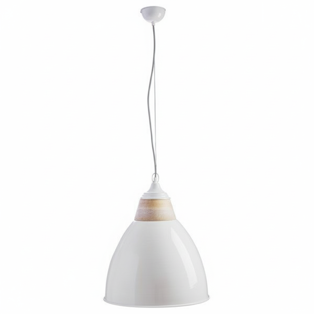 Oslo Large White Bell Shaped Pendant Light