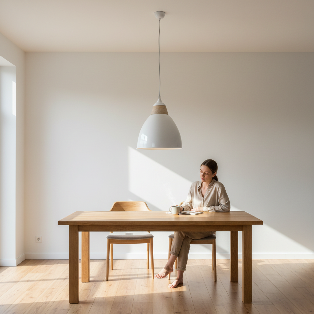 Oslo Large White Bell Shaped Pendant Light