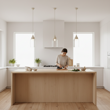 Oslo White Glass and Iron Pendant Light