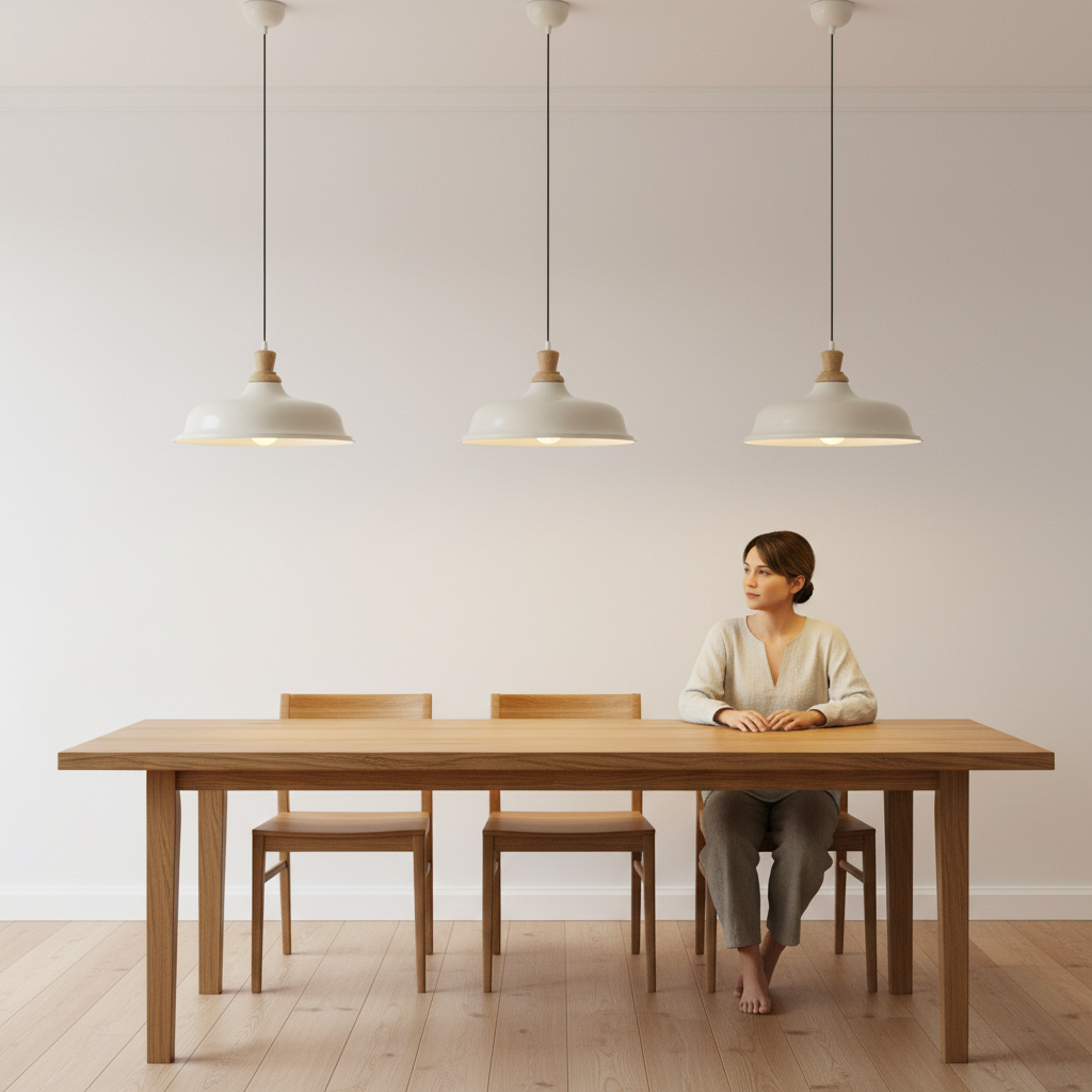Oslo White Small Pendant Light