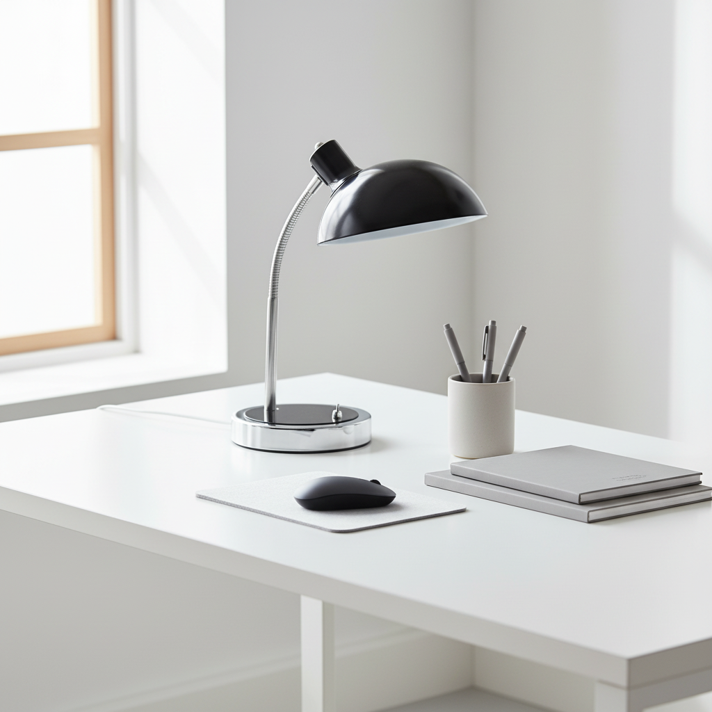 Osvaldo Black Metal Adjustable Desk Lamp