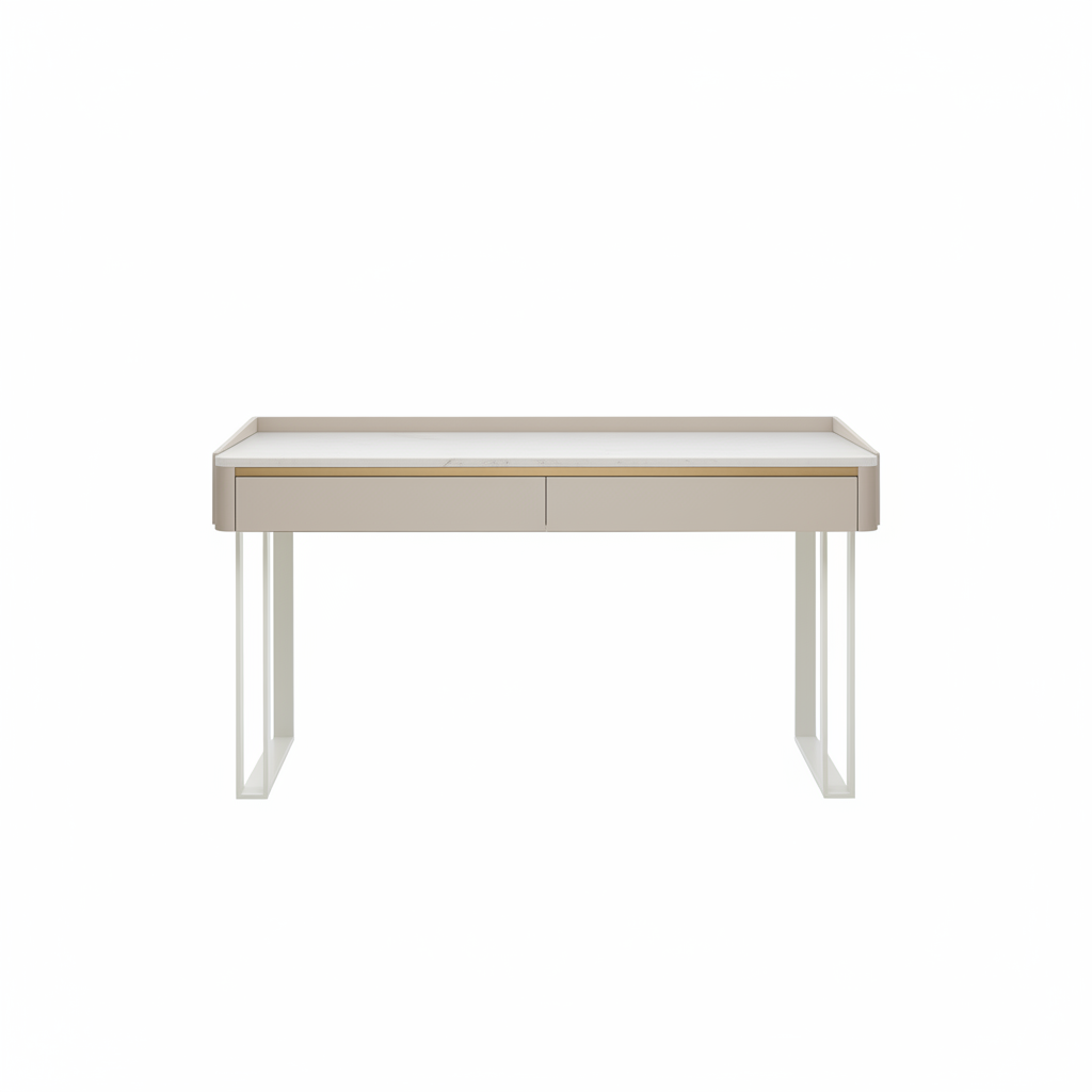 Otto Office Desk - White Sintered Stone