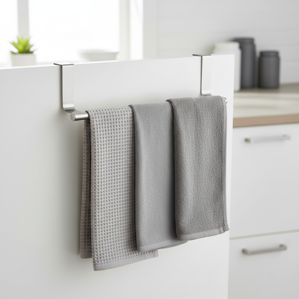 Over Door Kitchen Towel Hanging Rail