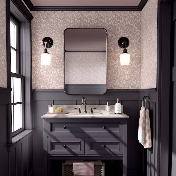 Oysters - in Venus Pink - Wallpaper