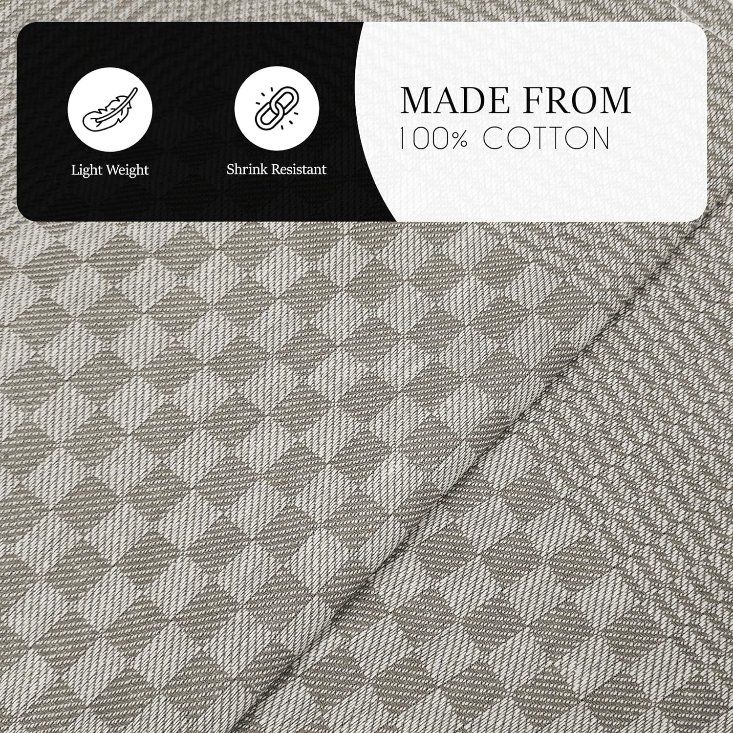 Pack of 5 Large Super Absorbent 100 Percent Cotton Tea Towels Quick Dry Durable Check Pattern Dish Cloths for Kitchen Home and Professional Use