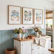 Paintings for Kitchen Walls Mediterranean Coastal Dining Scenes 