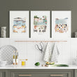 Paintings for Kitchen Walls Mediterranean Coastal Dining Scenes 