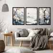 Paintings For Living Room | Set of 3 Chinoiserie Wall art Prints