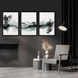 Paintings Japanese Art Ink Wash Landscape wall art displayed on a wall in a styled room — view 2