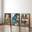 Paintings Living Room | Set of 3 Italian Lifestyle Wall art Prints