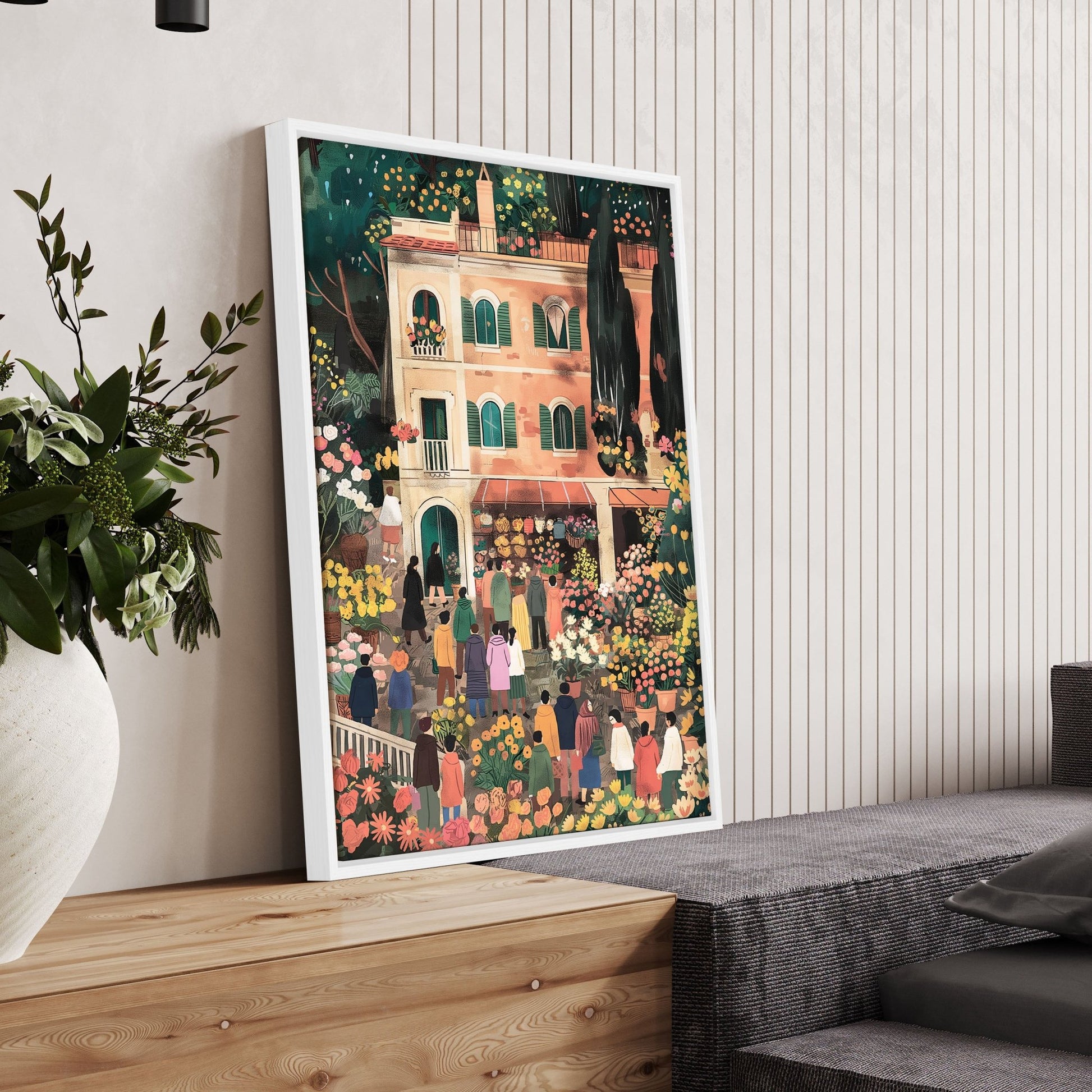 Paintings Living Room | Set of 3 Italian Lifestyle Wall art Prints