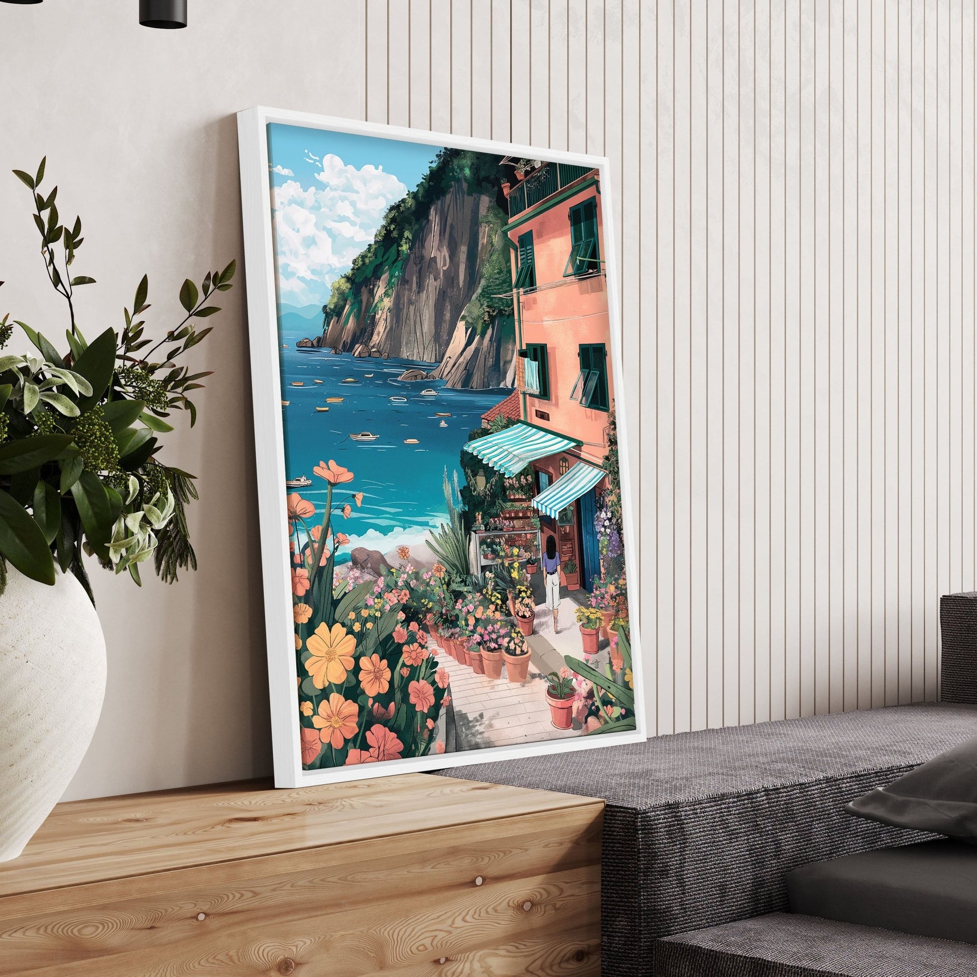 Paintings Living Room | Set of 3 Italian Lifestyle Wall art Prints