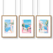 Paintings Of The Sea | Set of 3 Beach Decor Wall art Prints