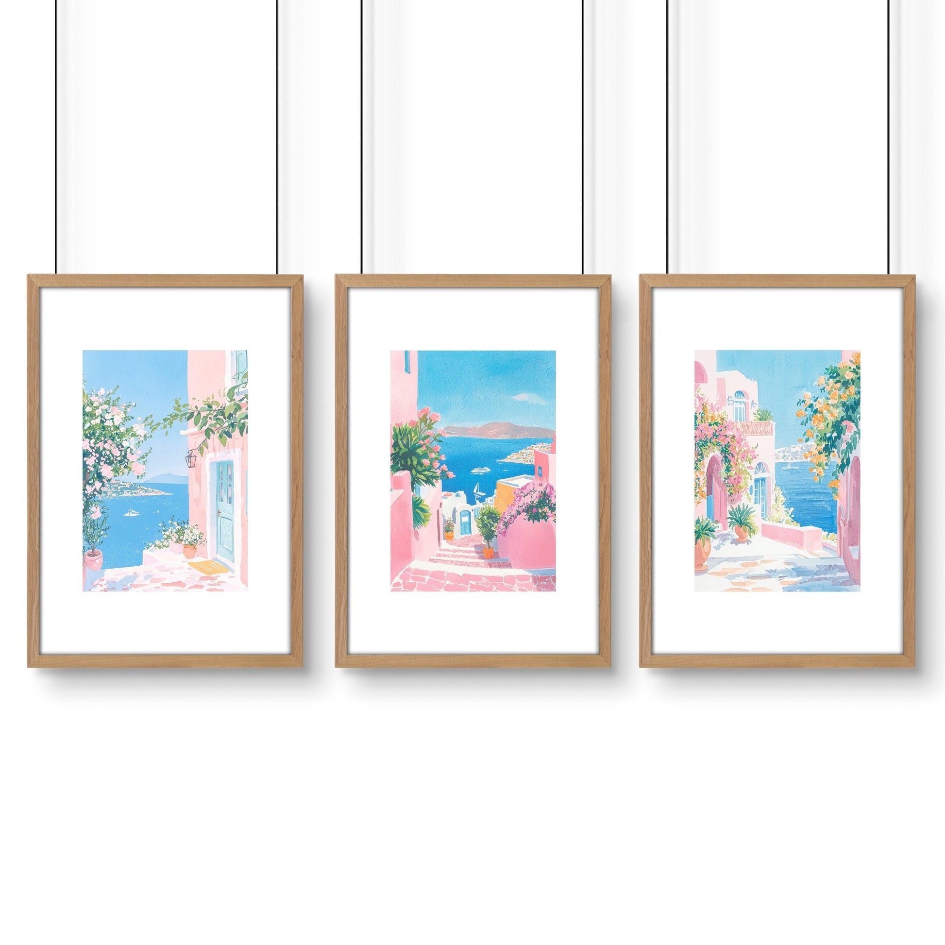 Paintings Of The Sea | Set of 3 Beach Decor Wall art Prints