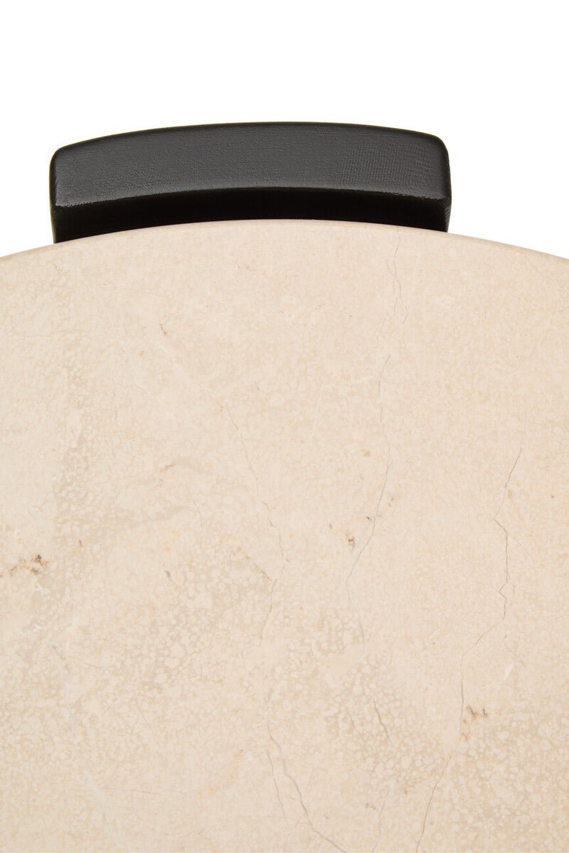 Palermo Cream Marble Top Round Side Table