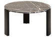 Palermo Round Black Marble Top Large Coffee Table