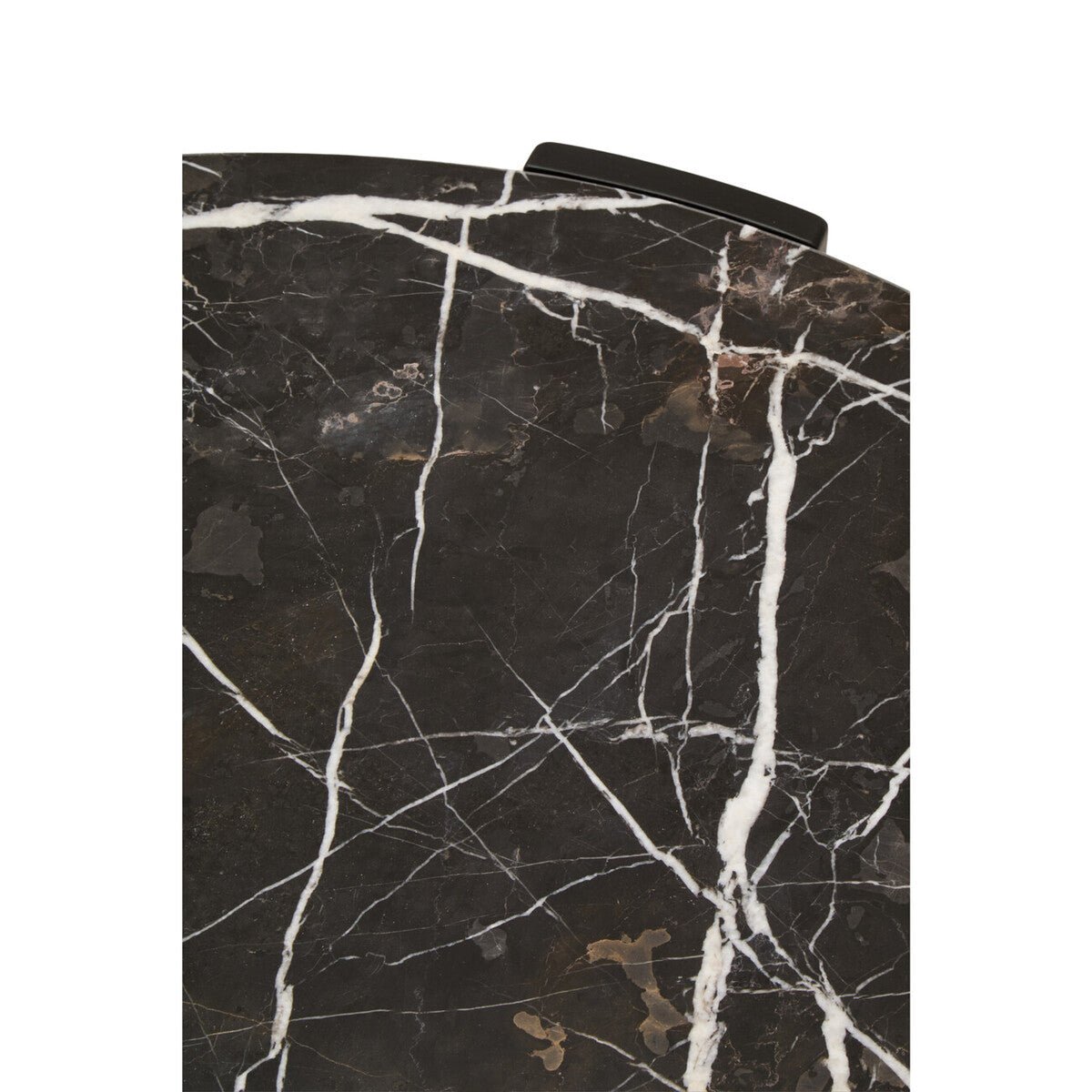 Palermo Round Black Marble Top Large Coffee Table