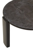 Palermo Round Black Marble Top Small Coffee Table