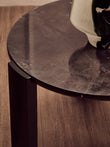 Palermo Round Black Marble Top Small Coffee Table