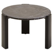Palermo Round Black Marble Top Small Coffee Table