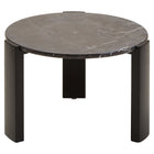 Palermo Round Black Marble Top Small Coffee Table