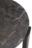 Palermo Round Black Marble Top Small Coffee Table