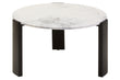 Palermo Round White Marble Top Large Coffee Table