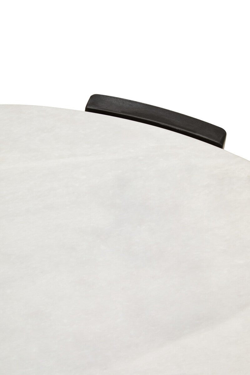 Palermo Round White Marble Top Large Coffee Table