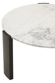 Palermo Round White Marble Top Large Coffee Table