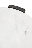 Palermo White Marble Top Round Side Table