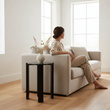 Palermo Black Marble Top Round Side Table