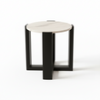 Palermo Cream Marble Top Round Side Table