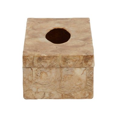 Palu Beige Seashell Tissue Box
