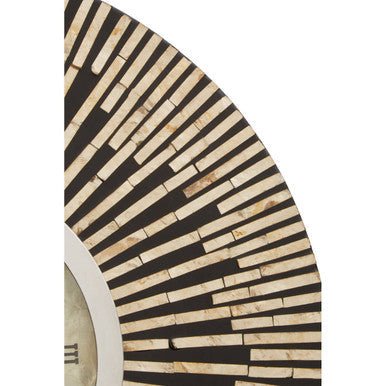 Palu Black and Natural Shell Wall Clock