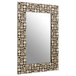 Palu Black Wall Mirror with Shell Inlay