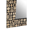 Palu Black Wall Mirror with Shell Inlay