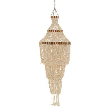 Palu Natural White and Amber Shell Pendant Shade