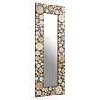 Palu Rectangular Black Wall Mirror with Shell Inlay