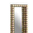 Palu Tall Black Wall Mirror with Shell Inlay