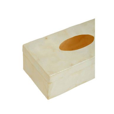 Palu White Sea Shell Tissue Box