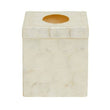 Palu White Shell Square Tissue Box