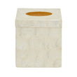 Palu White Shell Square Tissue Box