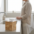 Palu Beige Seashell Square Tissue Box
