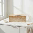 Palu Beige Seashell Tissue Box