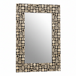 Palu Black Wall Mirror with Shell Inlay