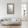 Palu Black Wall Mirror with Shell Inlay