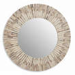 Palu Natural Shell Round Wall Mirror