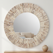 Palu Natural Shell Round Wall Mirror