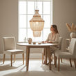 Palu Natural White and Amber Shell Pendant Light