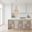 Palu Natural White and Amber Shell Pendant Light